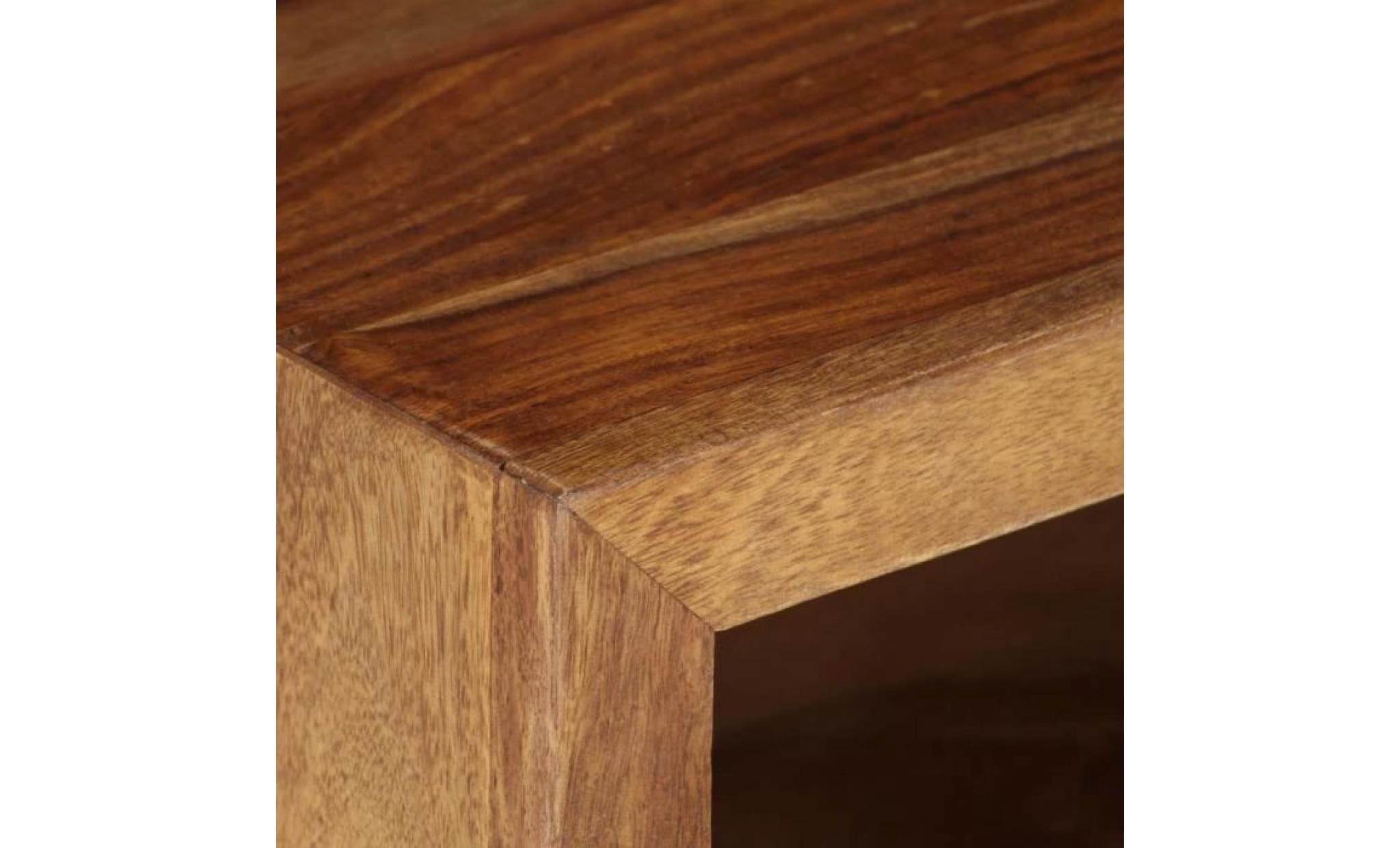 vidaxl table de chevet bois massif de sesham 40 x 30 x 35 cm pas cher