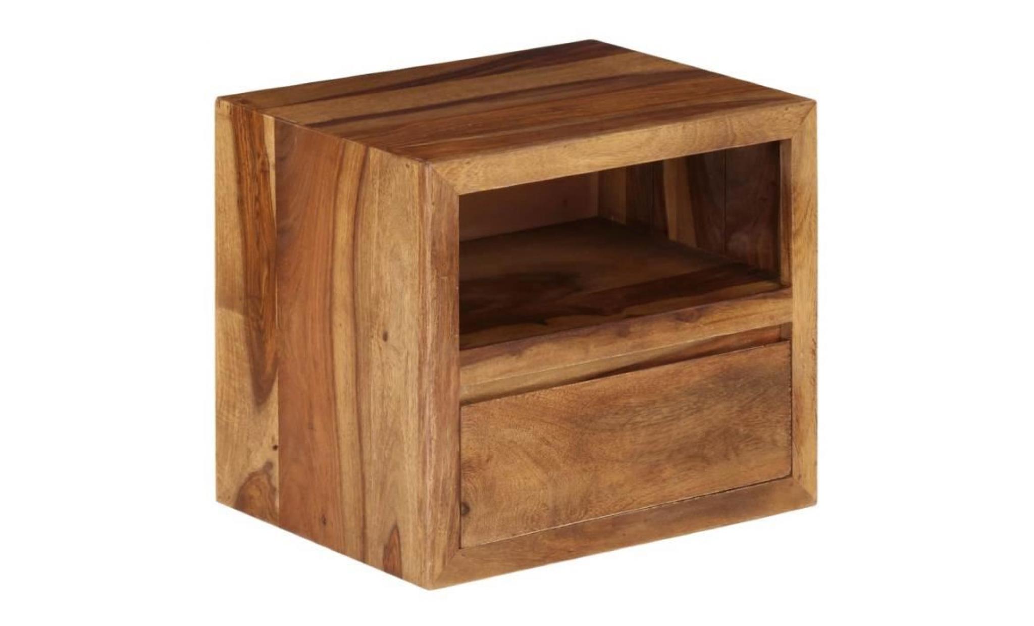vidaxl table de chevet bois massif de sesham 40 x 30 x 35 cm pas cher