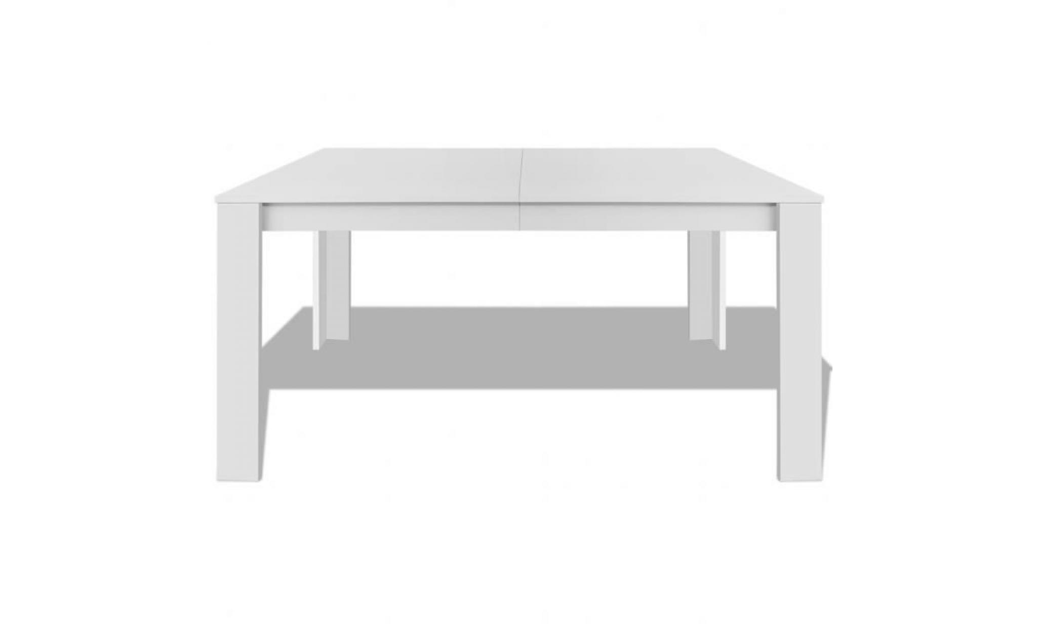 vidaxl table de salle à manger 140 x 80 75 cm blanc pas cher