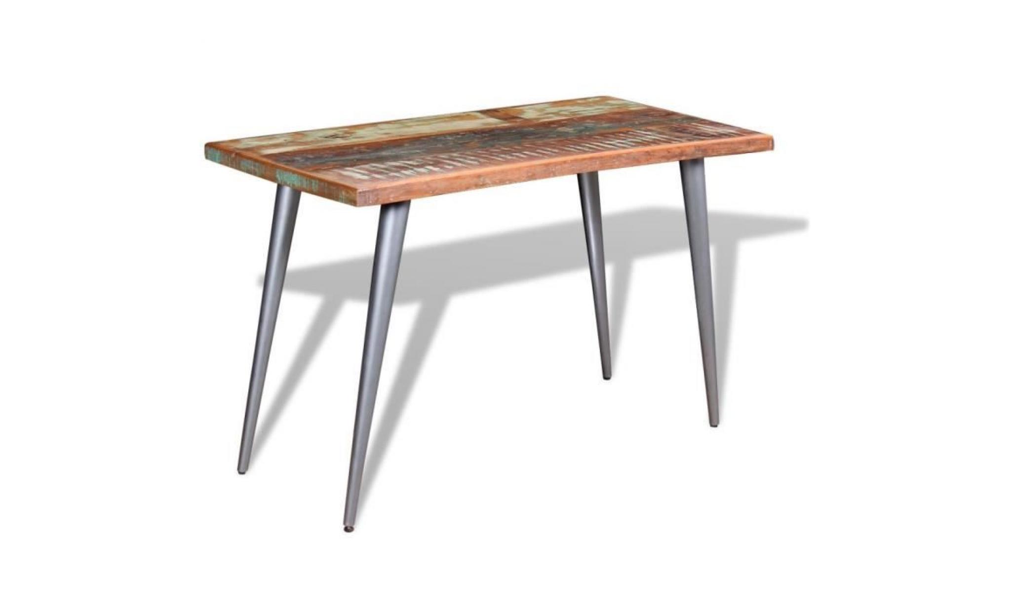 vidaxl table de salle à manger bois de récupération 200x100x76 cm