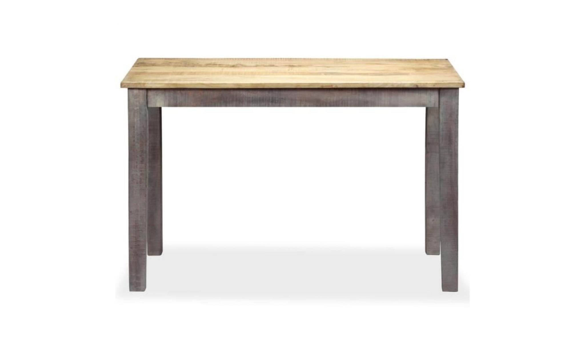 vidaxl table de salle à manger bois massif vintage 118 x 60 x 76 cm pas cher
