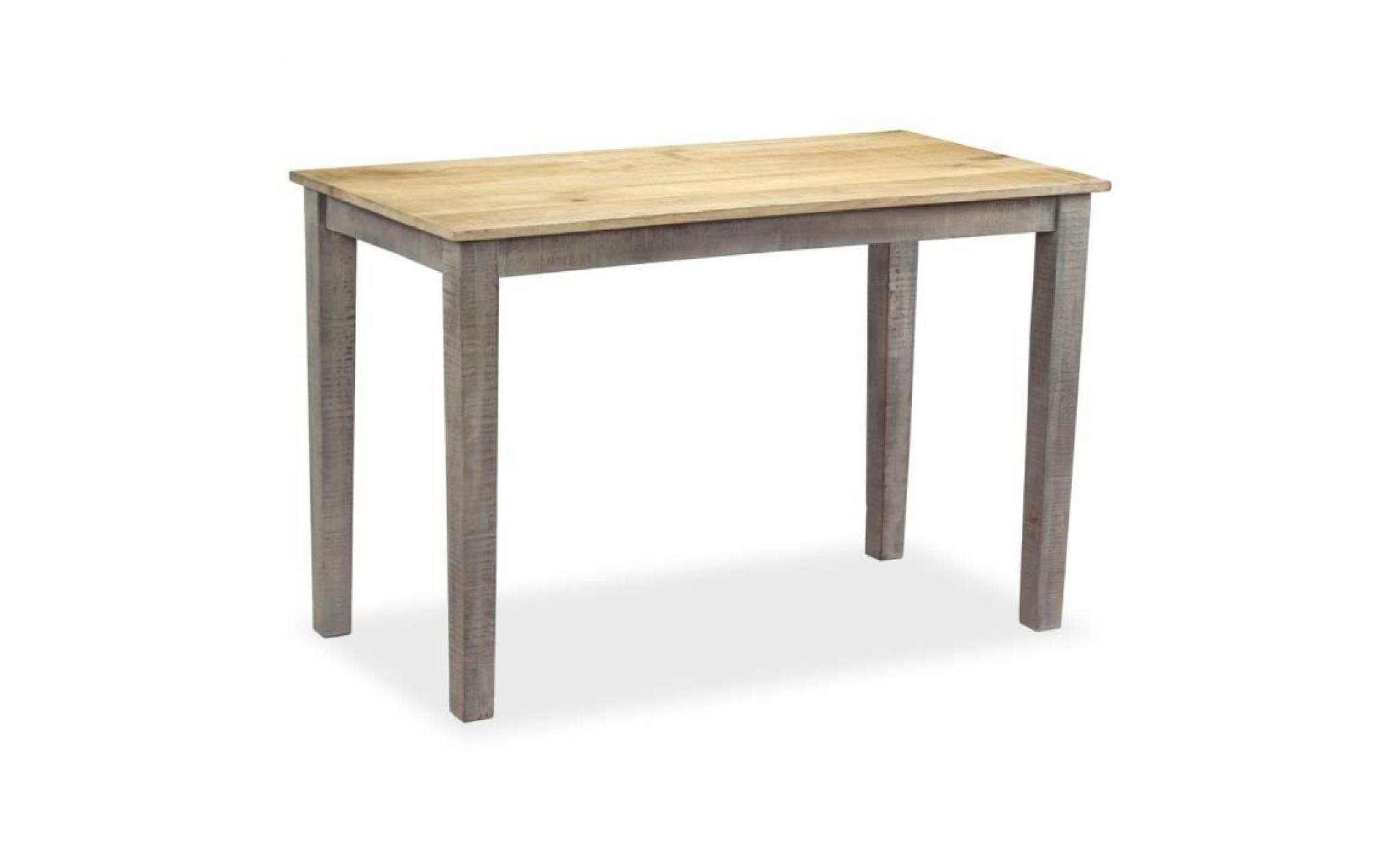 vidaxl table de salle à manger bois massif vintage 118 x 60 x 76 cm pas cher