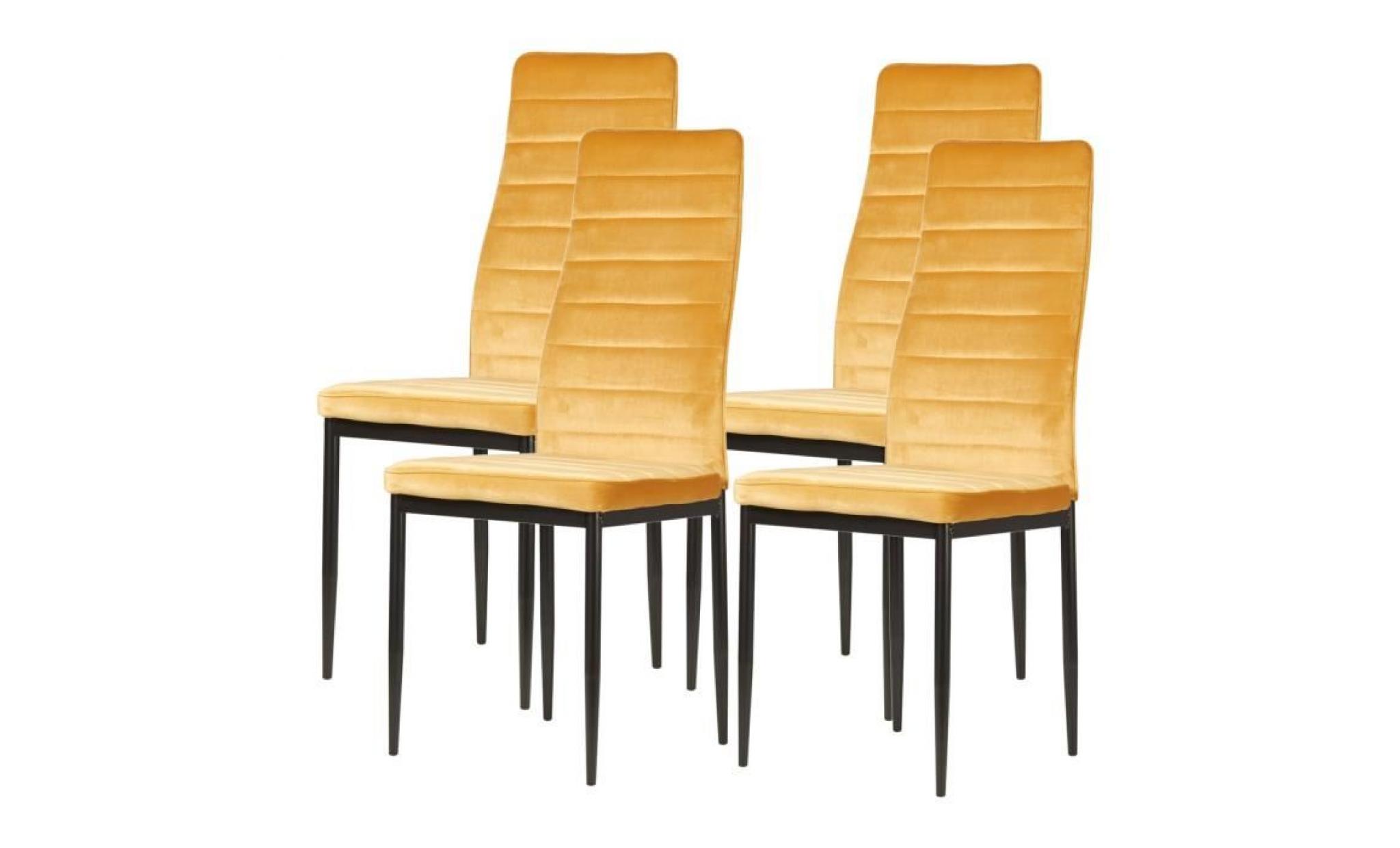 vilmaur lot de 4 chaises de salle à manger   vélours gris   style contemporain   l 41 x p 50 cm