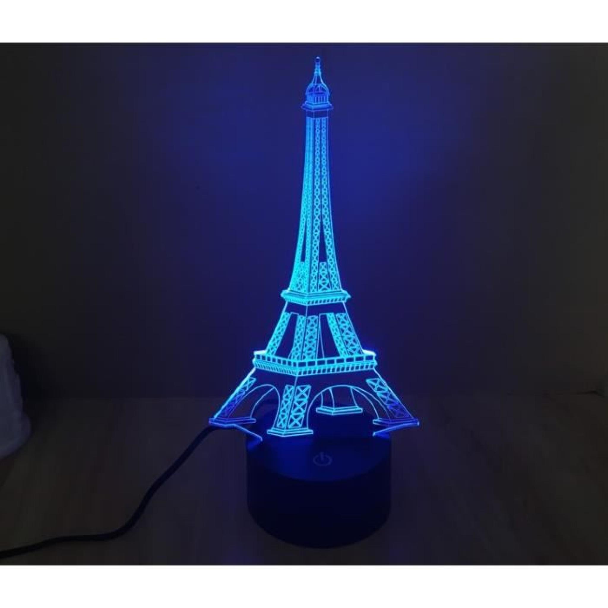 Vision 3D stéréoscopique Tour Eiffel Lampes de table pas cher