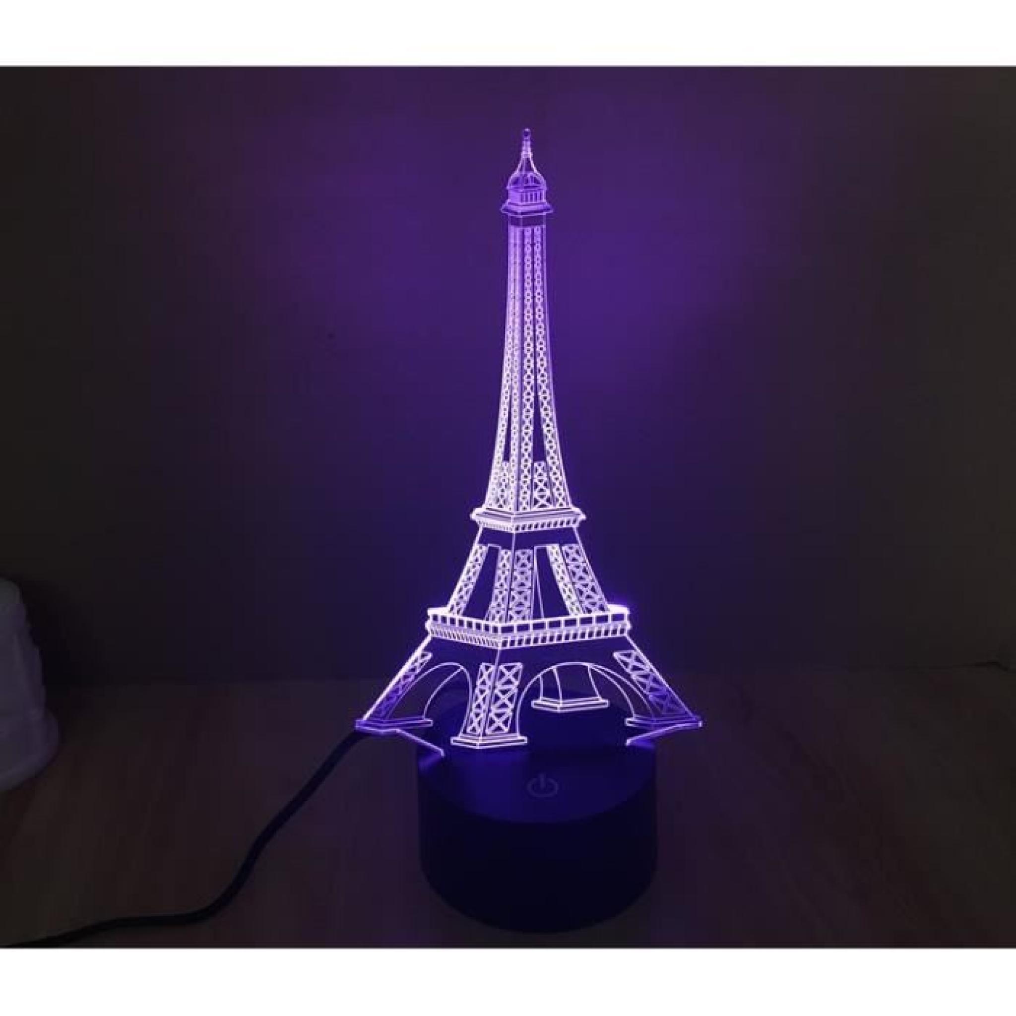 Vision 3D stéréoscopique Tour Eiffel Lampes de table pas cher