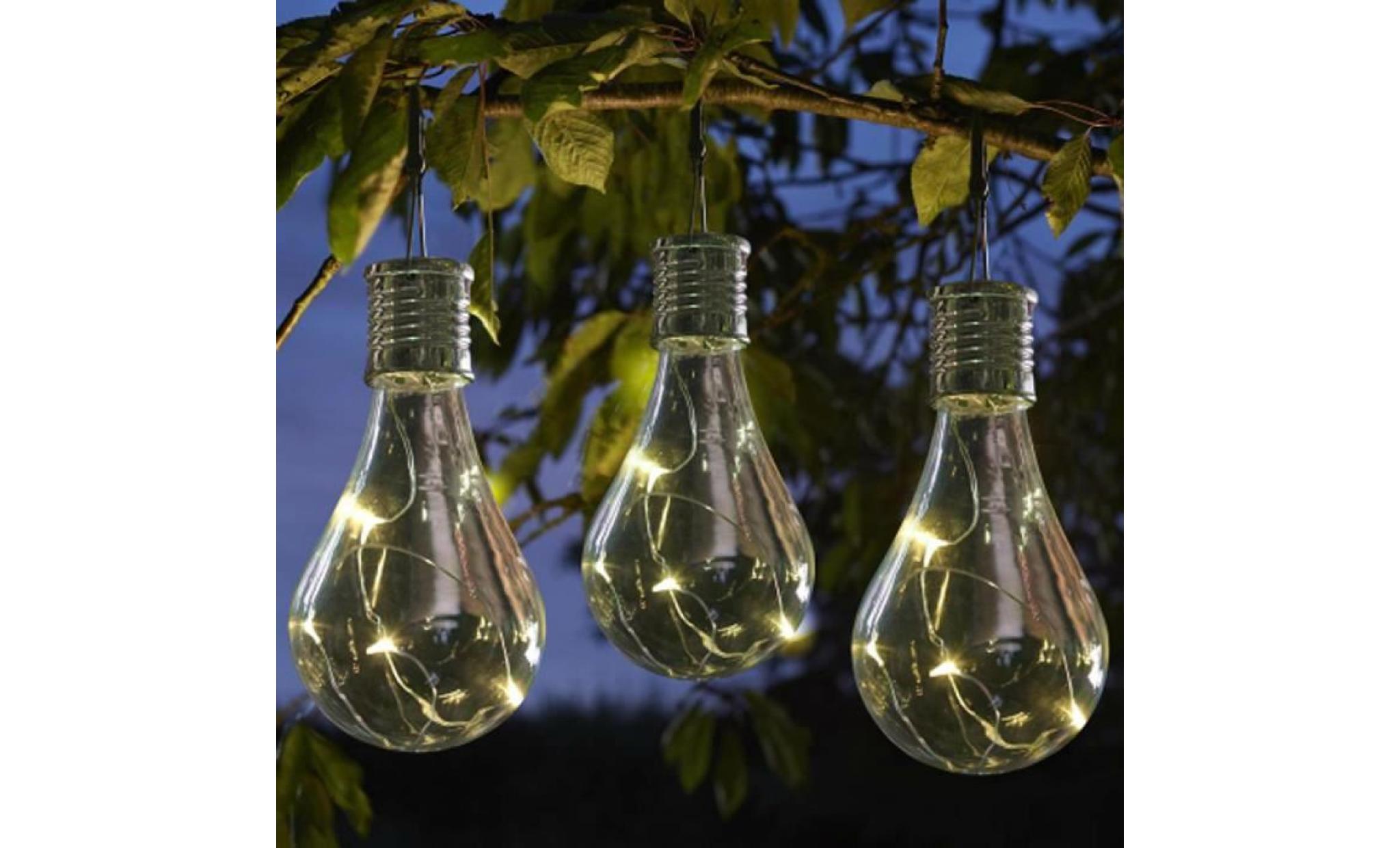 waterproof solar rotatable outdoor garden camping hanging led light lamp bulb  qinhig968 pas cher