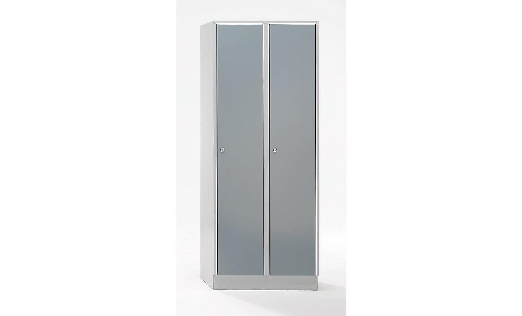 wolf armoire vestiaire   avec casier pour chaussures et tablette gris clair / gris clair   armoire armoire pour vestiaires armoire