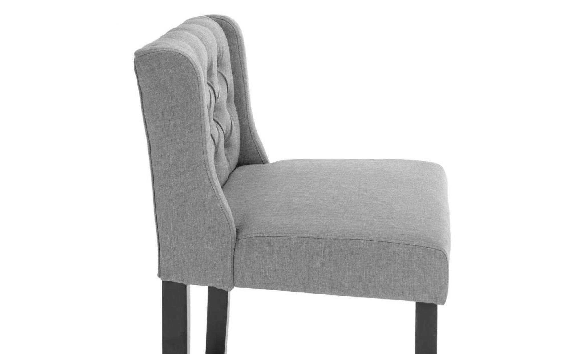 woltu 2 x tabourets de bar avec pieds en bois massif, chaise avec dossier en lin, 52x45x110cm,gris clair pas cher