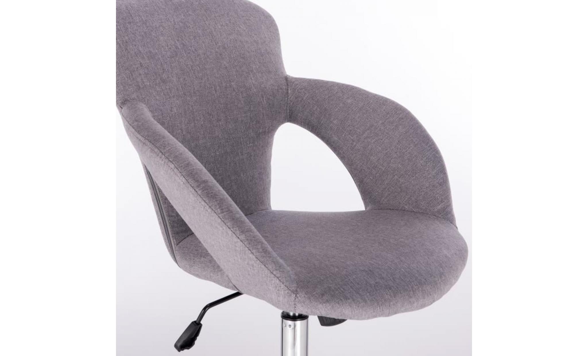 woltu chaise de bureau réglable en hauteur,fauteuil de direction en lin,design ergonomique,gris clair pas cher