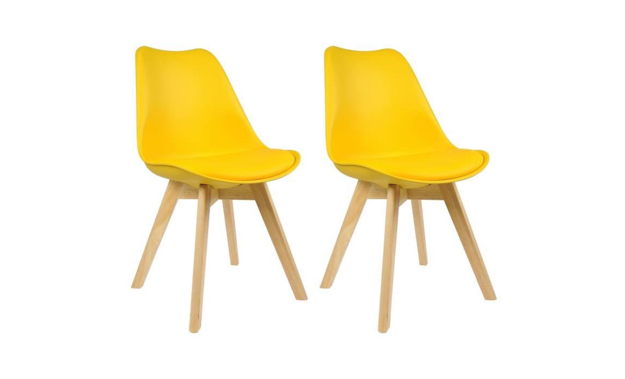 woltu chaise de salle à manger lot de 2,chaise de cuisine,pied en bois,style nordique,brun