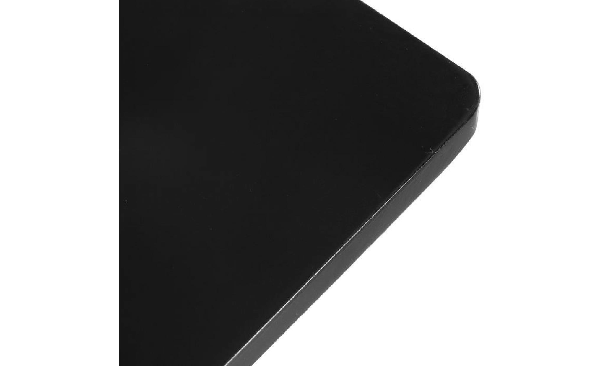 woltu table de bar en mdf avec pied, table carrée, hauteur réglable, 60 x 60cm, noir pas cher