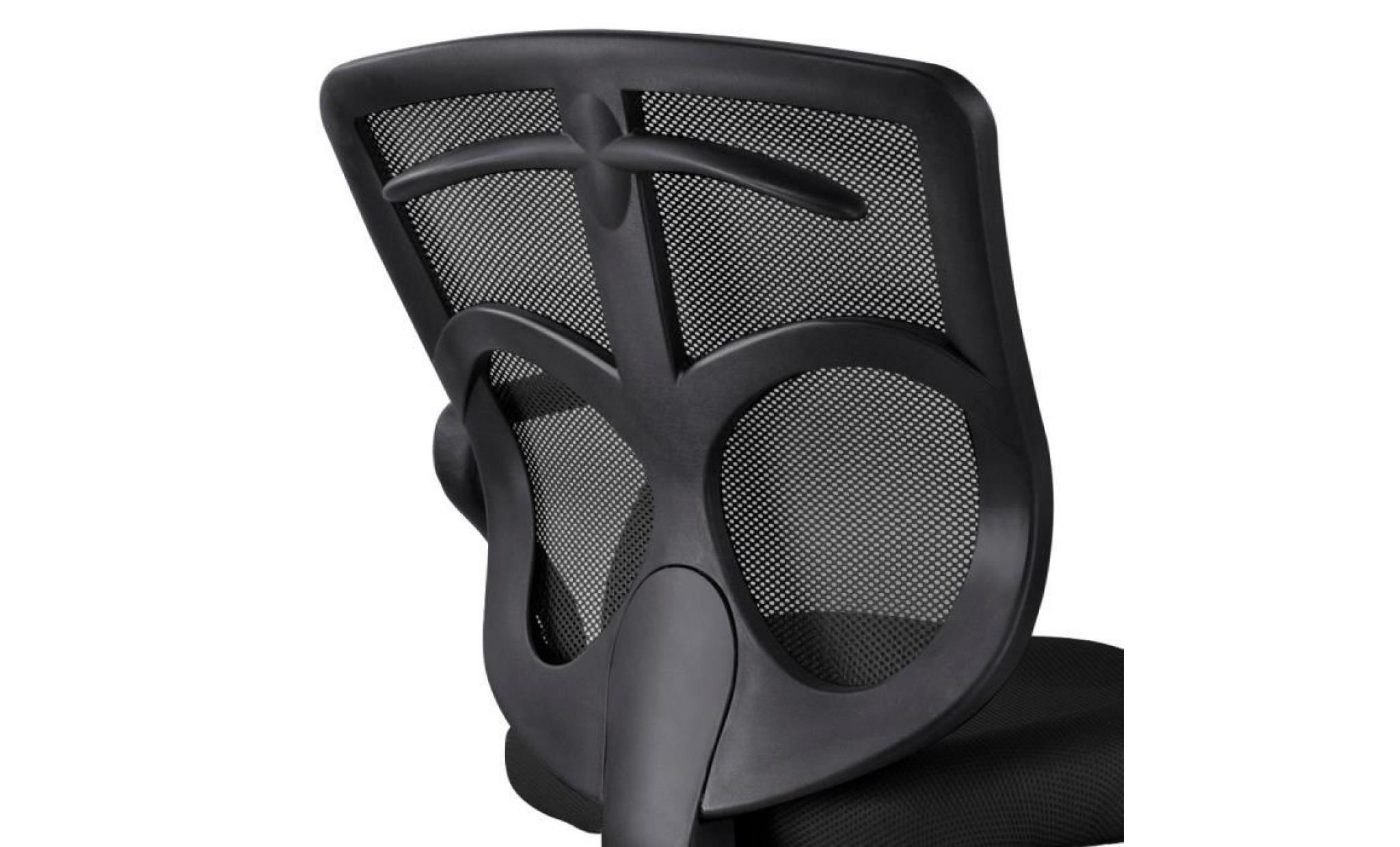 yaheetech chaise fauteuil de bureau pivotant hauteur réglable avec crochet pour vêtement sac accoudoirs chaise inclinable dossier pas cher
