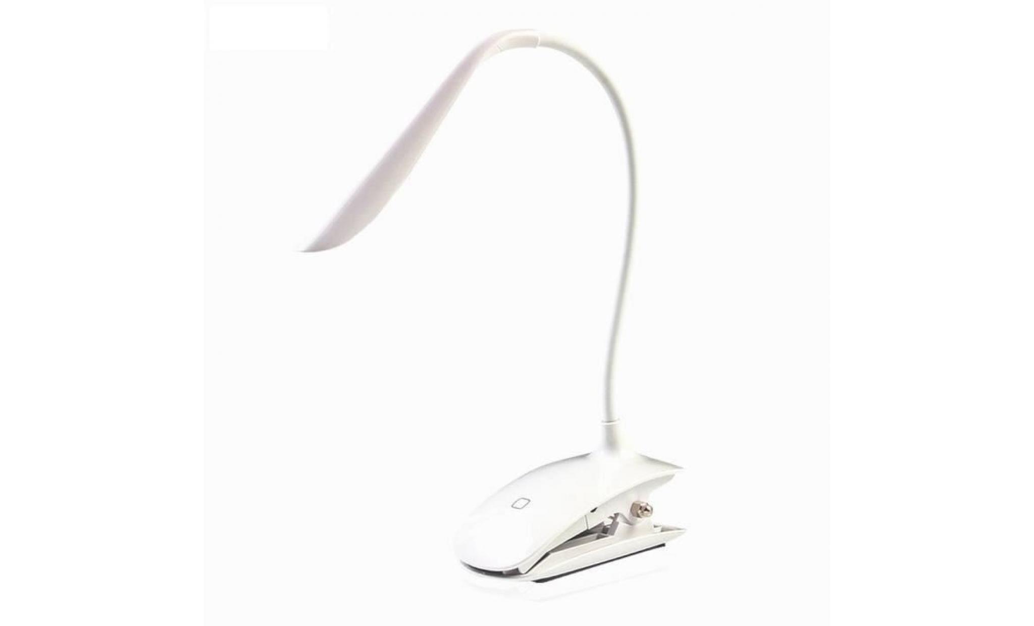 yier lampe de bureau sans fil à led tactile rechargeable flexible avec cable micro usb lampe de lecture réglable à pince veilleuse