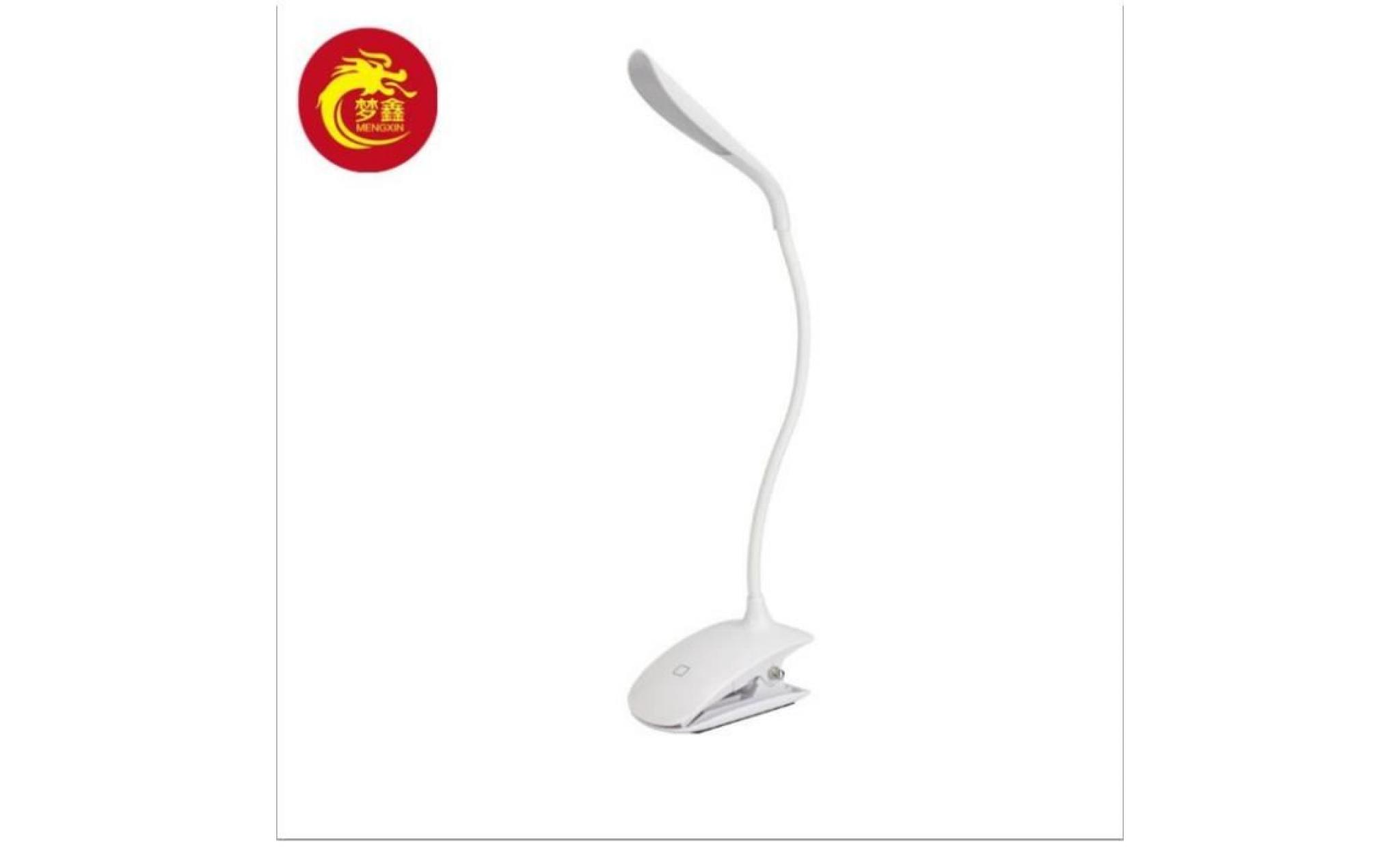 yier lampe de bureau sans fil à led tactile rechargeable flexible avec cable micro usb lampe de lecture réglable à pince veilleuse pas cher