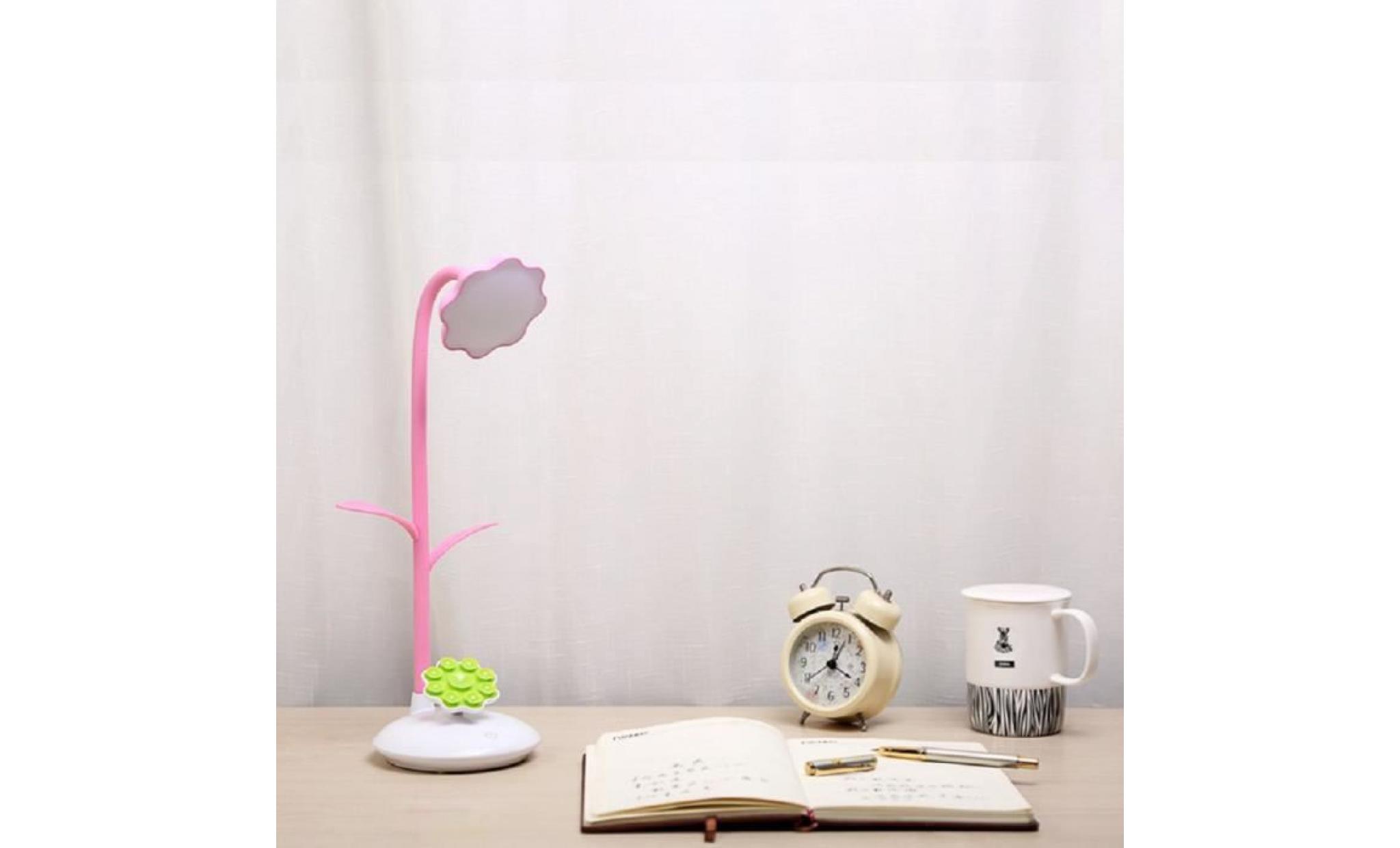 yumyumis® new sun flower mobilephone stand lampe de table usb lampe de lecture du personnel étudiant bleu_love1953 pas cher