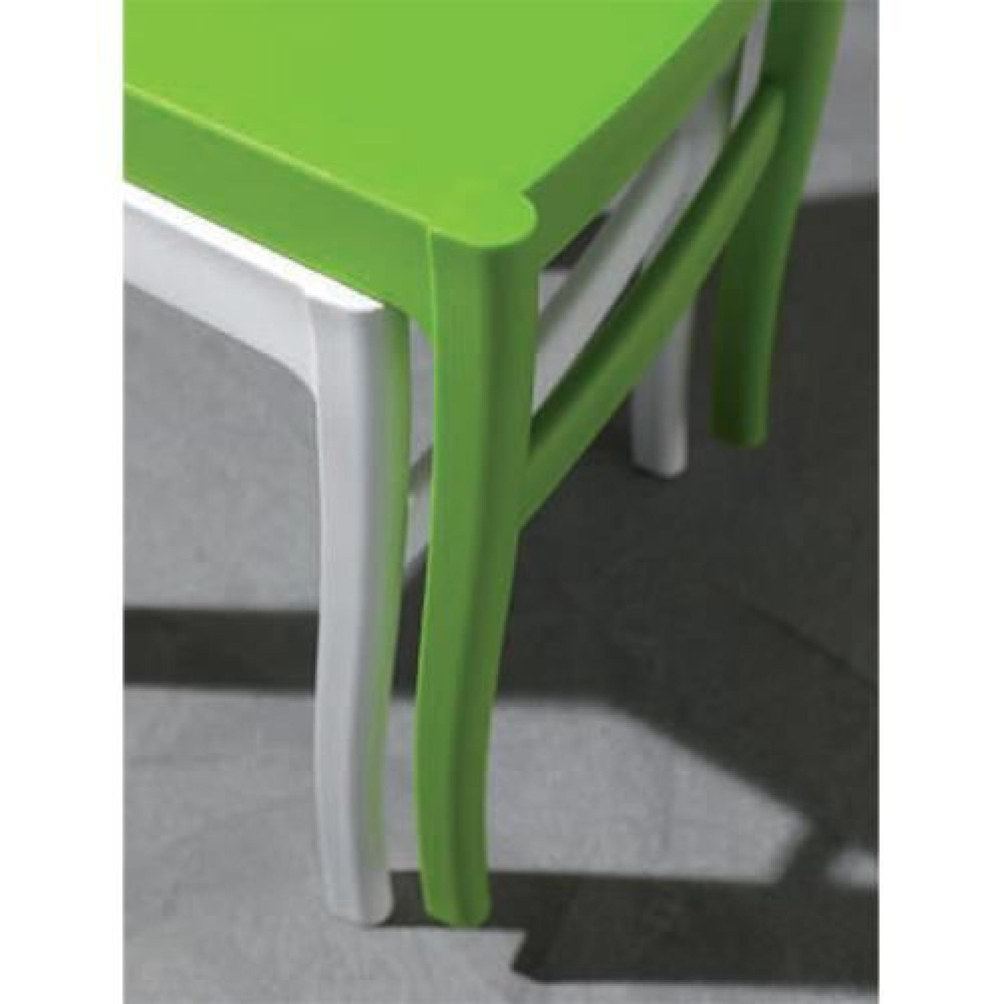 ZIA - Chaise en polypropylene vert pas cher