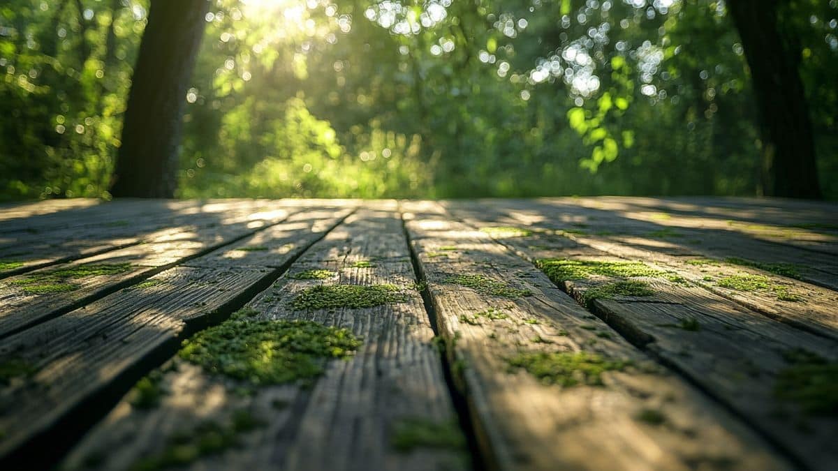 Algues terrasse bois : nettoyage vert-de-gris naturel