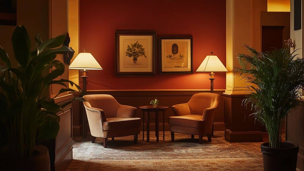 Création d'intimité avec des tons chauds pour votre décoration
