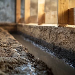 Eau dans vide sanitaire argileux : solutions étanchéité