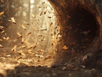 Nid guêpes sous toiture : dangers et destruction légale