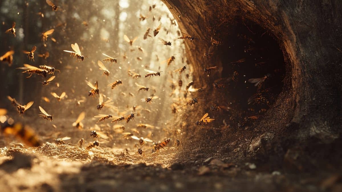 Nid guêpes sous toiture : dangers et destruction légale