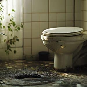 Toilettes fuite par le bas : joint WC à remplacer