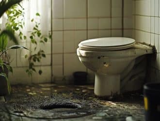 Toilettes fuite par le bas : joint WC à remplacer